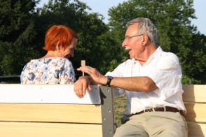 Tatjana Dürr und Werner Gross im Bankgespräch